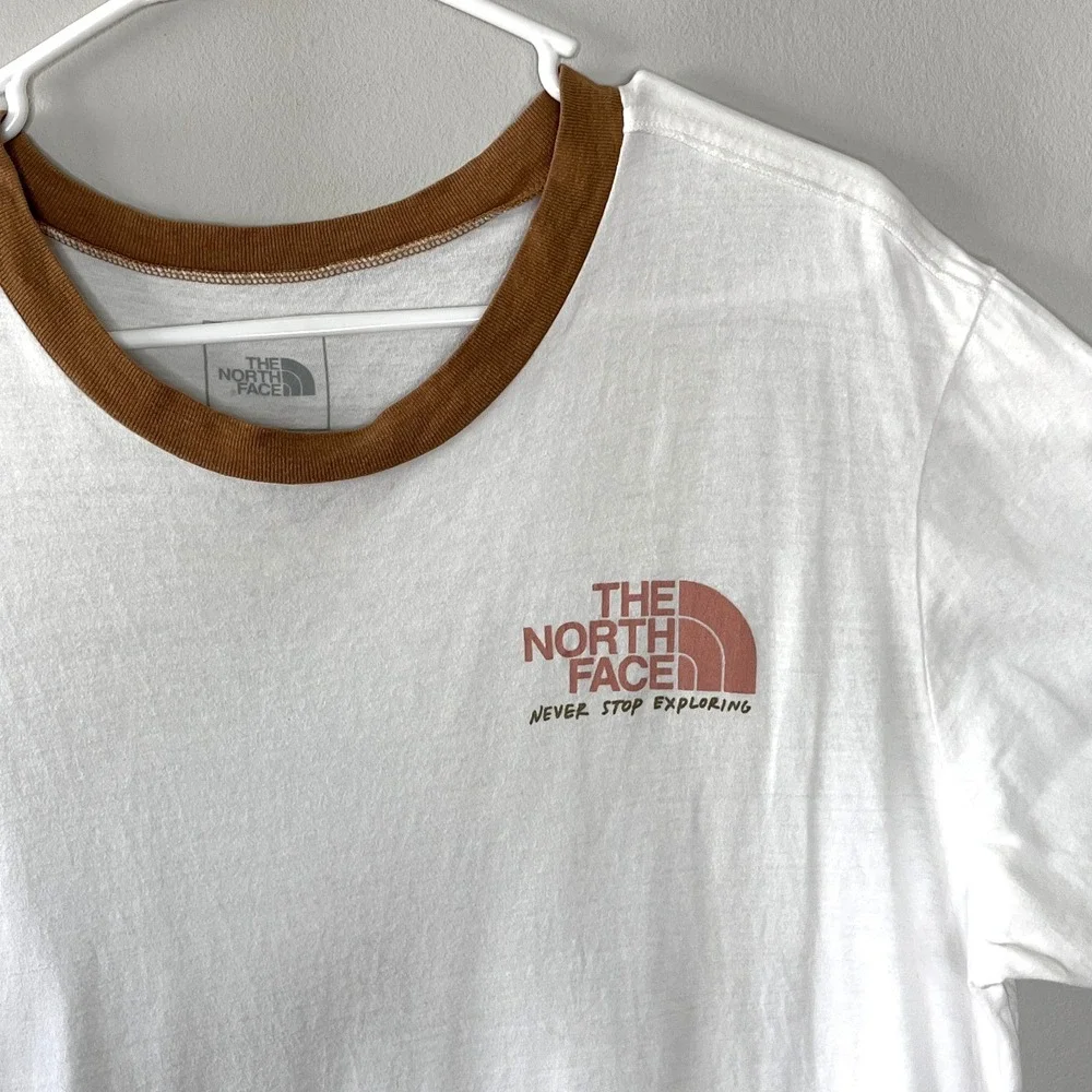 The North Face Rogue Graphic T-Shirt Mens L White Yosemite Outdoor Hiking Casual